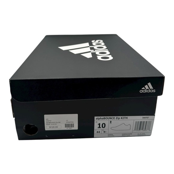Adidas Kith x‎ AlphaBounce Zip Shoes Mens Sz 10 Crystal White Sneakers DA9707 main image 9